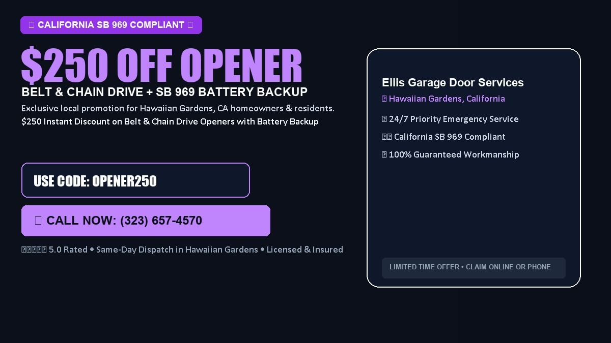 Ellis Garage Door Services $250 OFF Premium LiftMaster Opener Installation